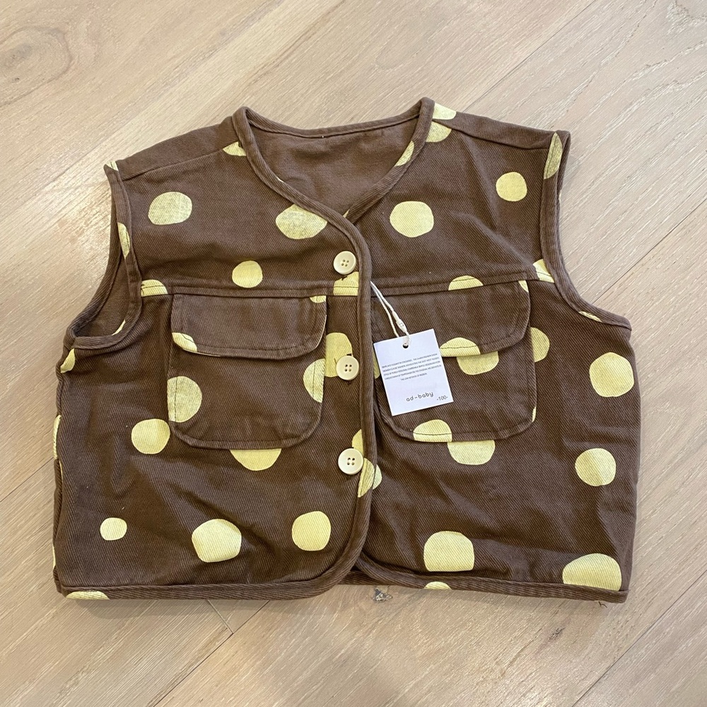 Unisex kids polka dots vest 3T